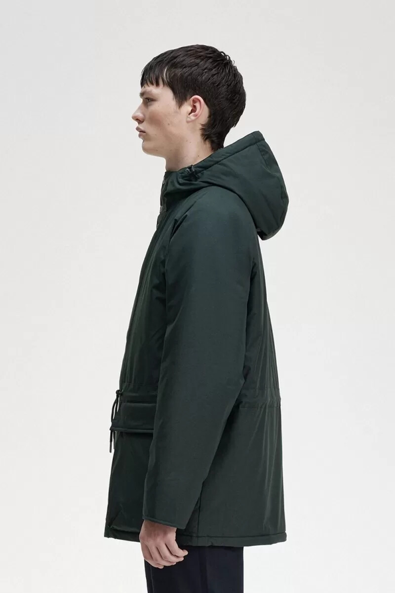 chaquetas acolchadas con cremallera fred perry para hombre verde noche