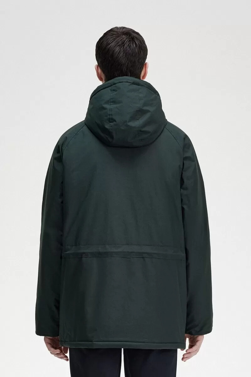 chaquetas acolchadas con cremallera fred perry para hombre verde noche