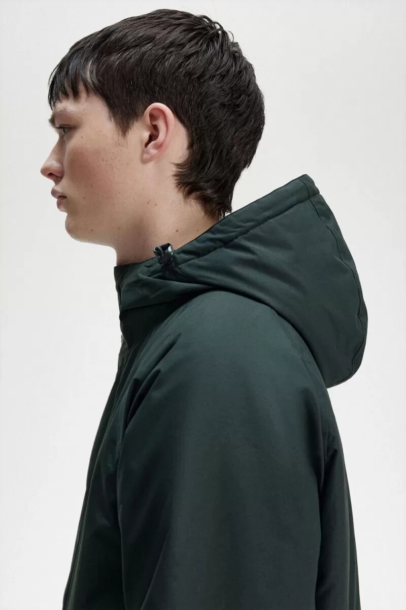 chaquetas acolchadas con cremallera fred perry para hombre verde noche