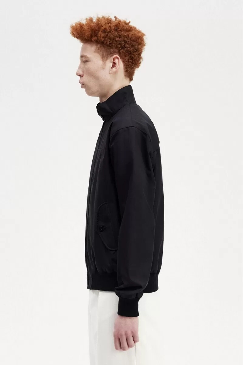chaquetas fred perry harrington para hombre negras