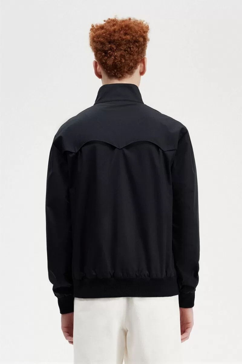 chaquetas fred perry harrington para hombre negras