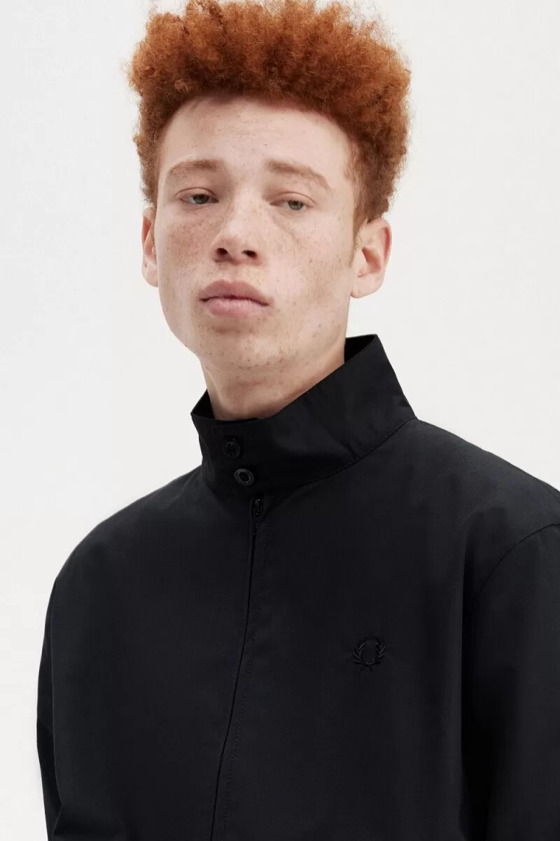 chaquetas fred perry harrington para hombre negras
