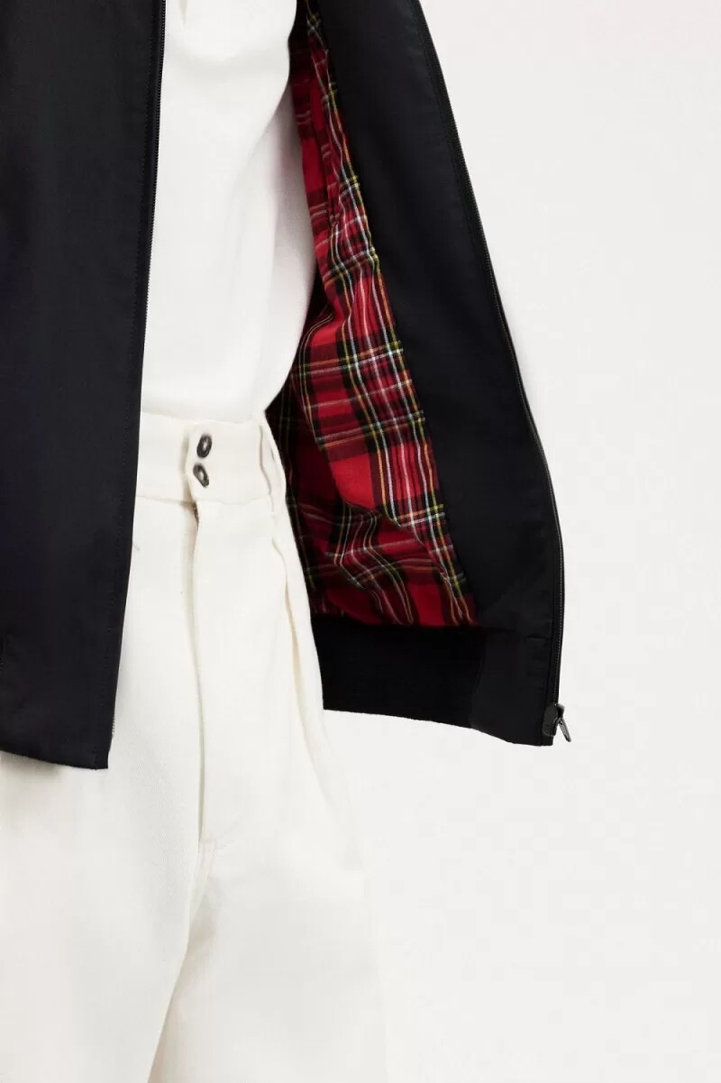 chaquetas fred perry harrington para hombre negras