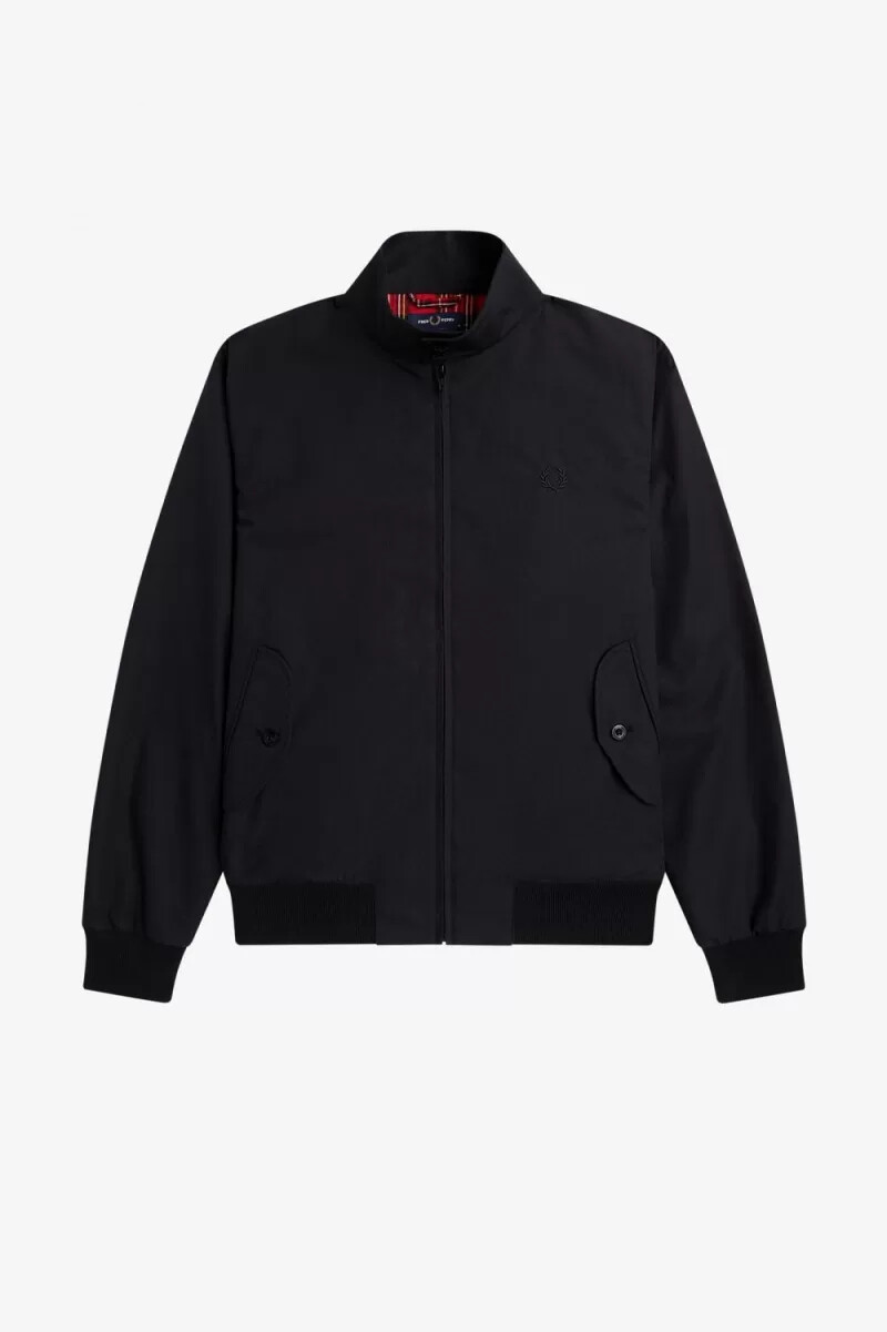 chaquetas fred perry harrington para hombre negras