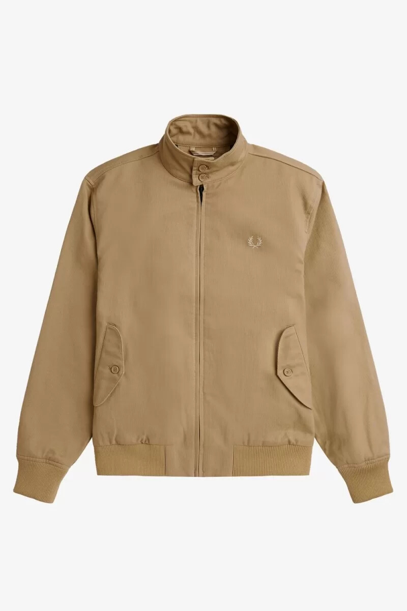 chaquetas harrington de pana fred perry para hombre color verde