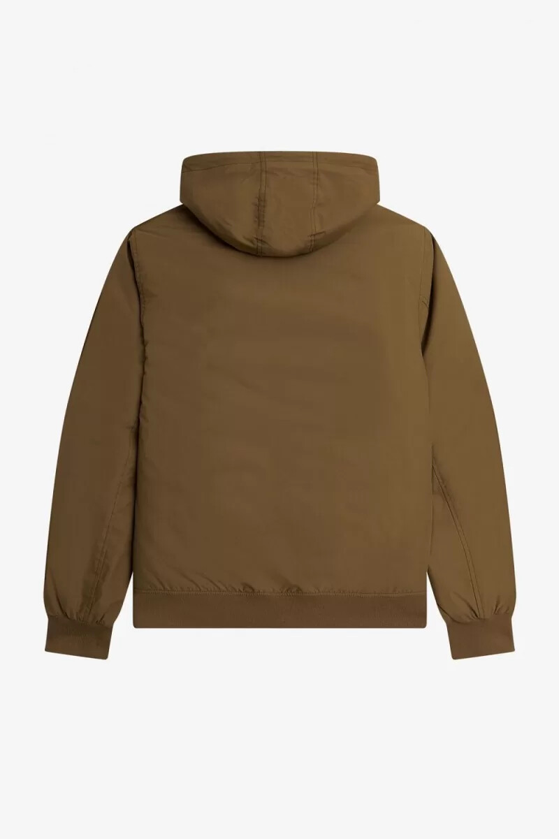 chaquetas fred perry acolchadas con capucha brentham para hombre en marrón