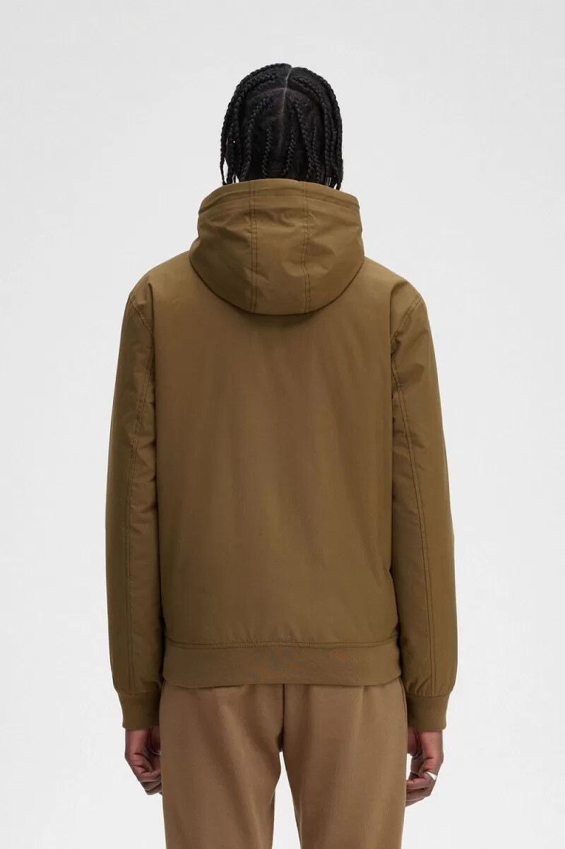 chaquetas fred perry acolchadas con capucha brentham para hombre en marrón