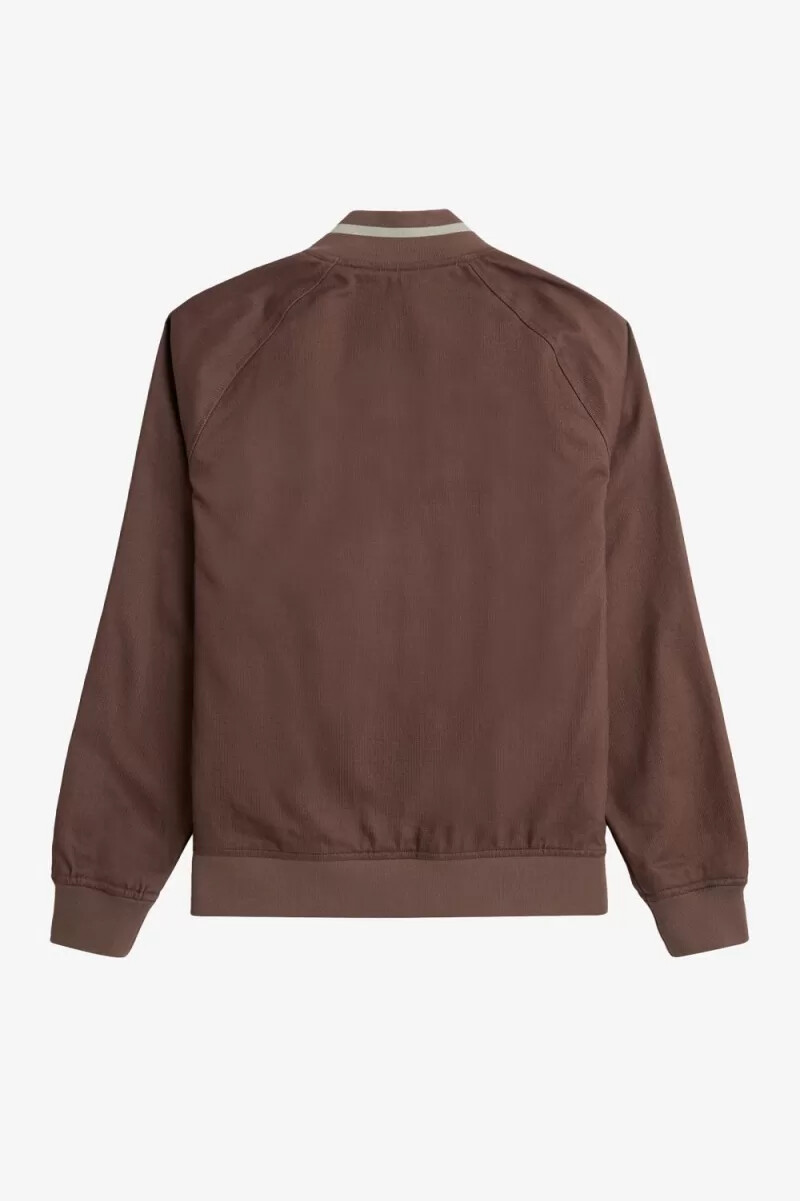 chaqueta bomber de tenis de pana fred perry para hombre color rojo oscuro