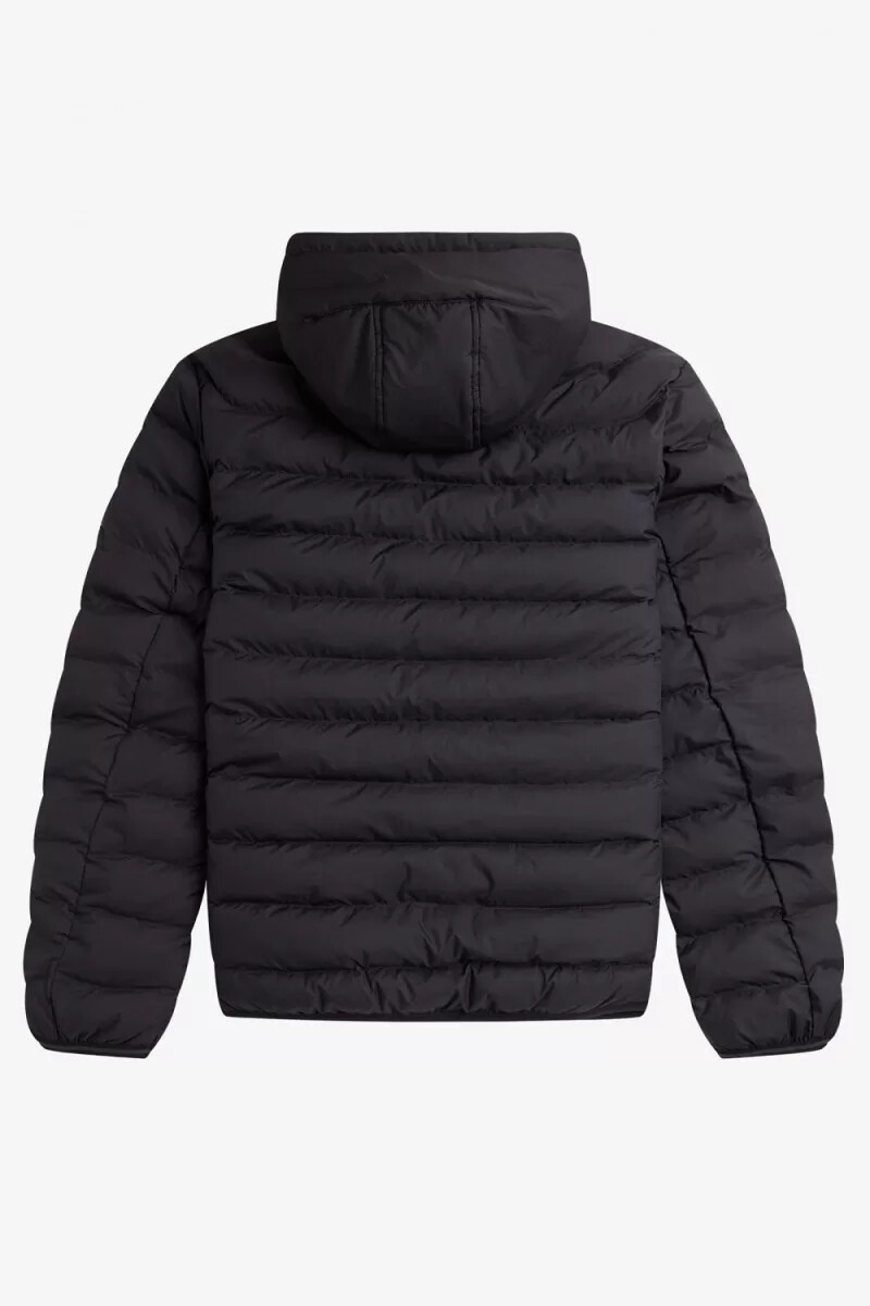 chaquetas con capucha y aislamiento fred perry para hombre color negro