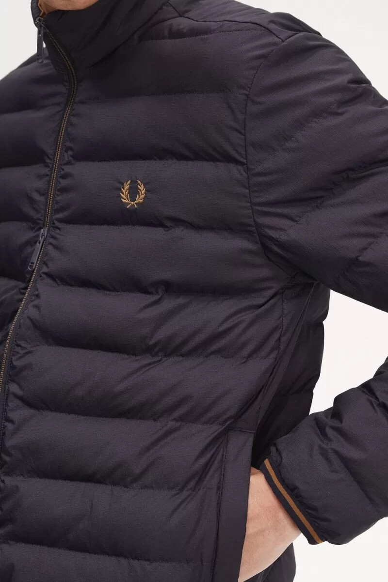 chaquetas aislantes fred perry para hombre color azul marino