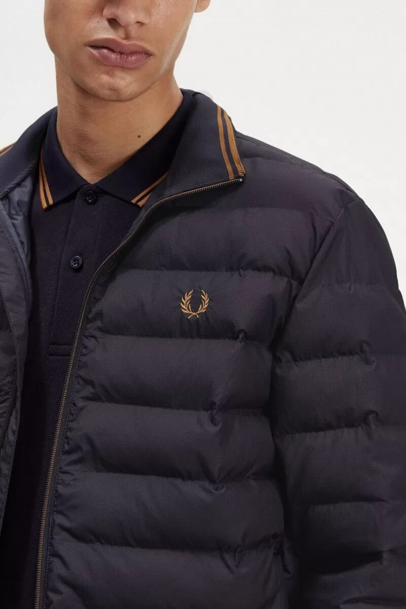 chaquetas aislantes fred perry para hombre color azul marino