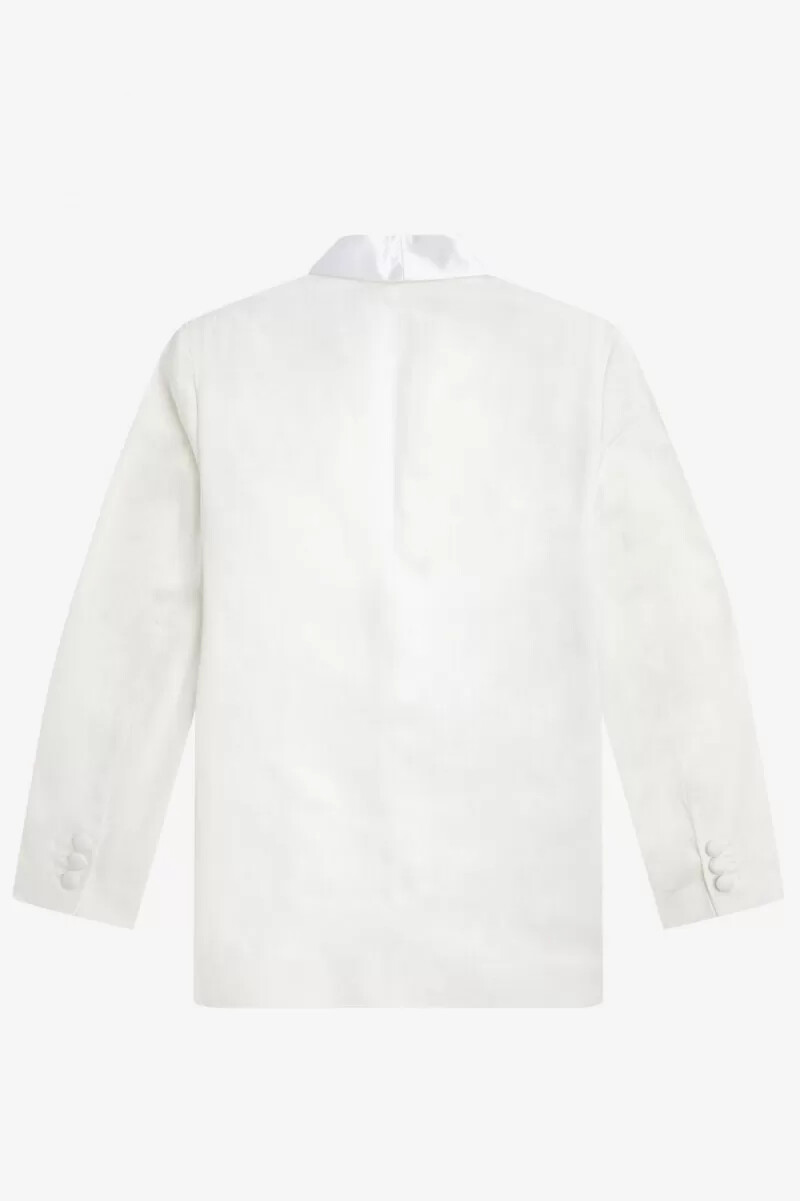 blazer con cuello chal fred perry para hombre color blanco