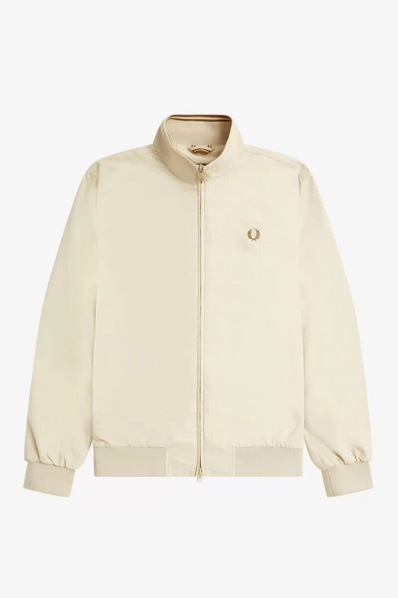 chaquetas fred perry brentham para hombre color avena