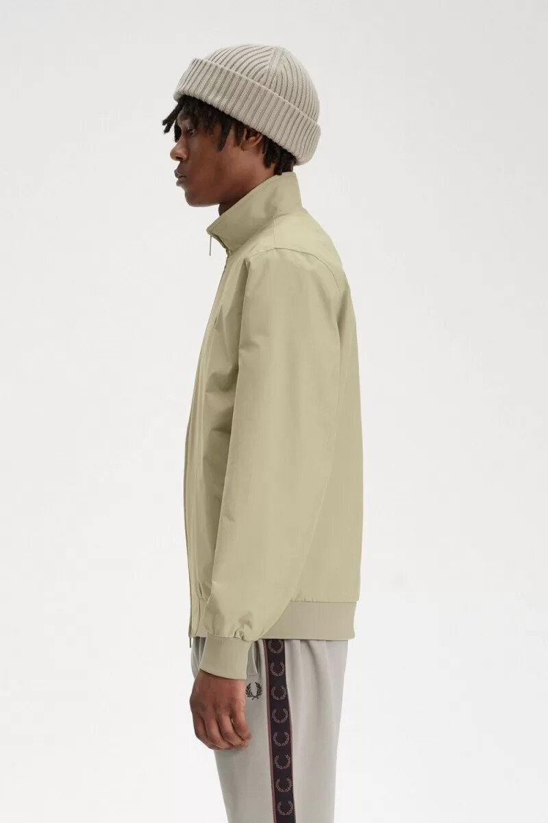 chaquetas fred perry brentham para hombre en gris cálido