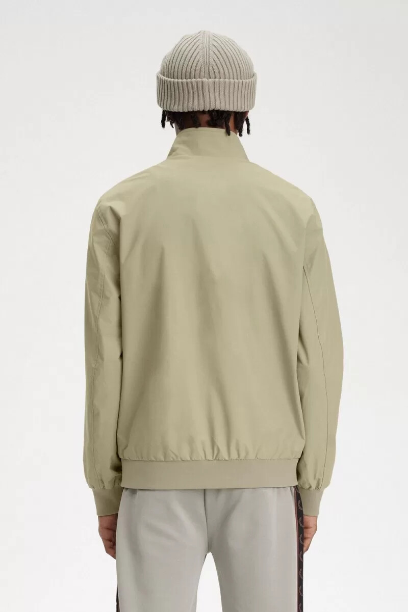 chaquetas fred perry brentham para hombre en gris cálido