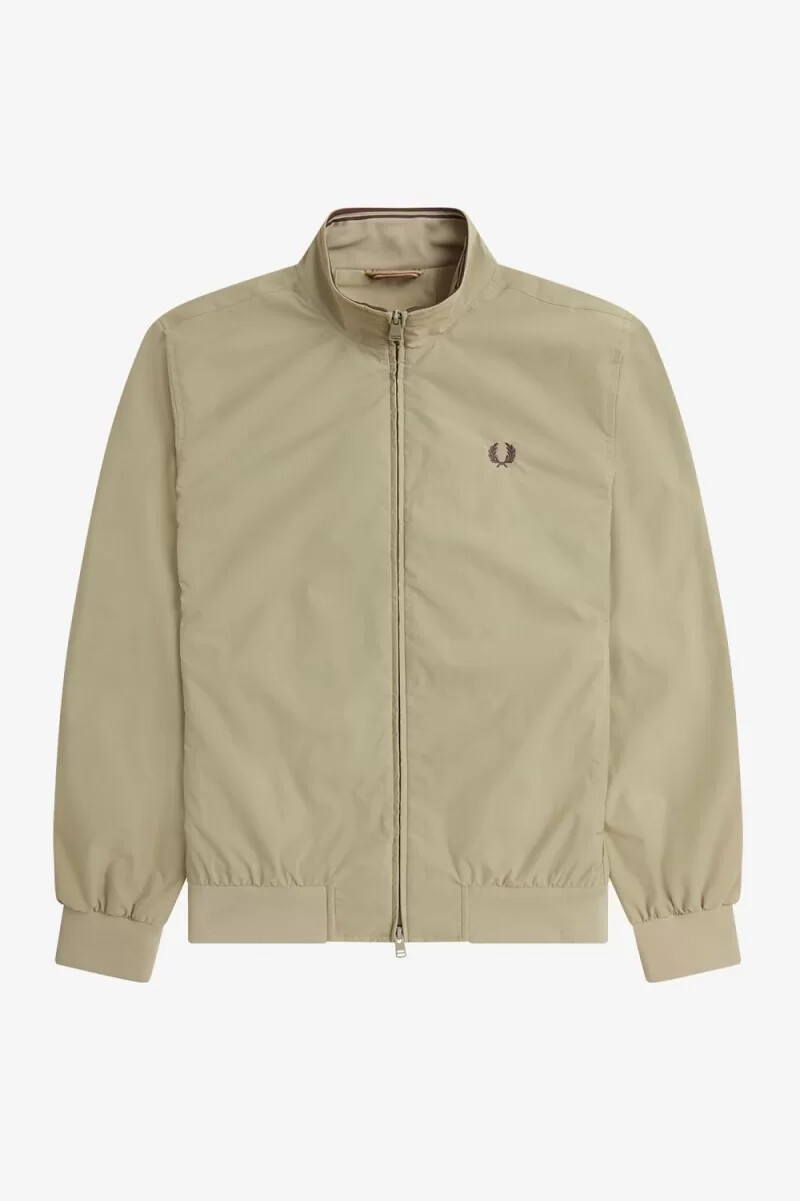 chaquetas fred perry brentham para hombre en gris cálido