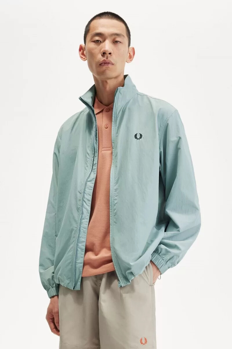 chaqueta deportiva tejida fred perry para hombre color azul plateado