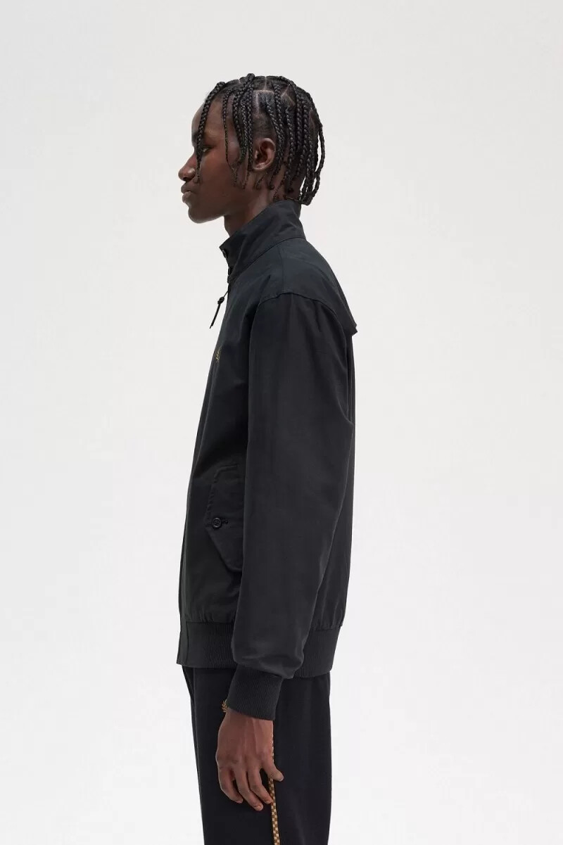 chaquetas fred perry harrington para hombre negras
