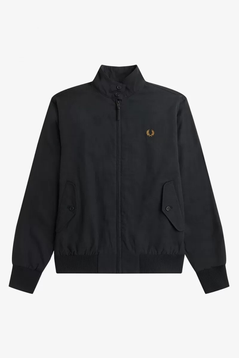 chaquetas fred perry harrington para hombre negras