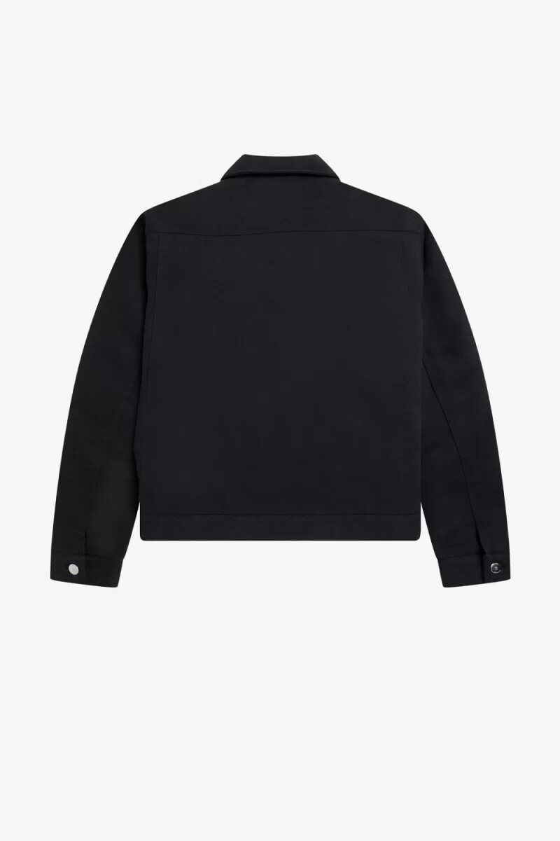 chaqueta vaquera acolchada fred perry para hombre color negro