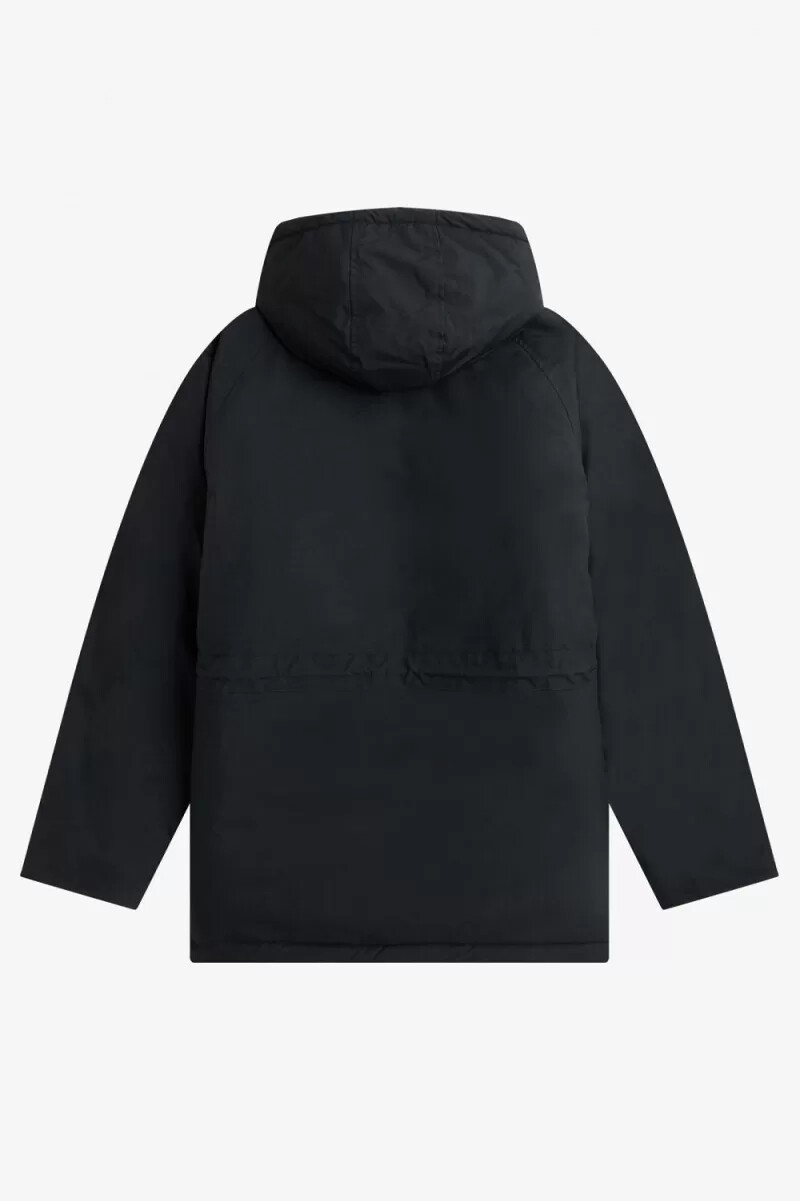 chaquetas fred perry acolchadas con cremallera para hombre color negro