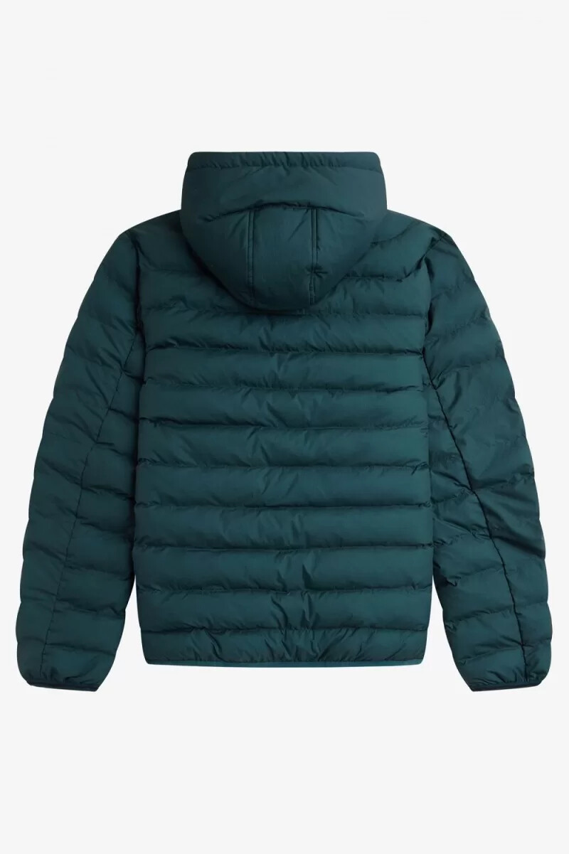 chaquetas fred perry con capucha y aislamiento para hombre color azul petróleo