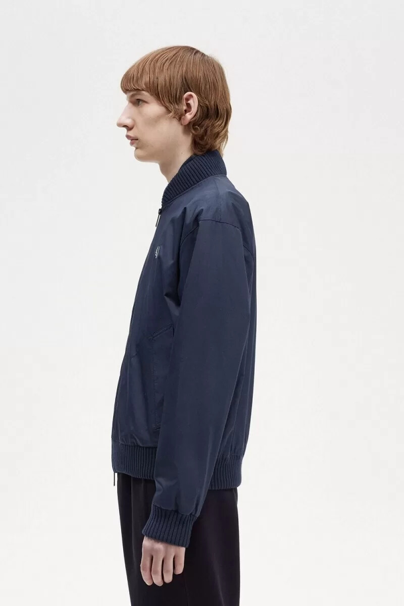 chaqueta bomber fred perry para hombre color azul marino
