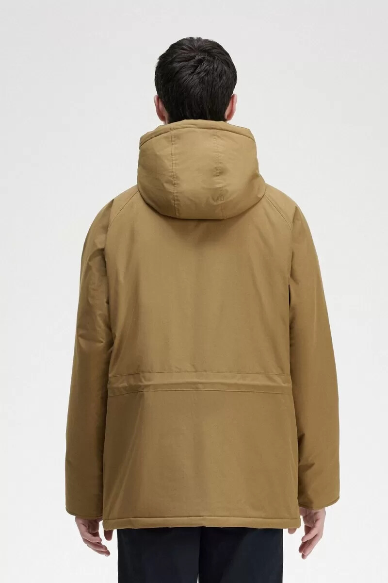 chaquetas fred perry acolchadas con cremallera para hombre color marrón