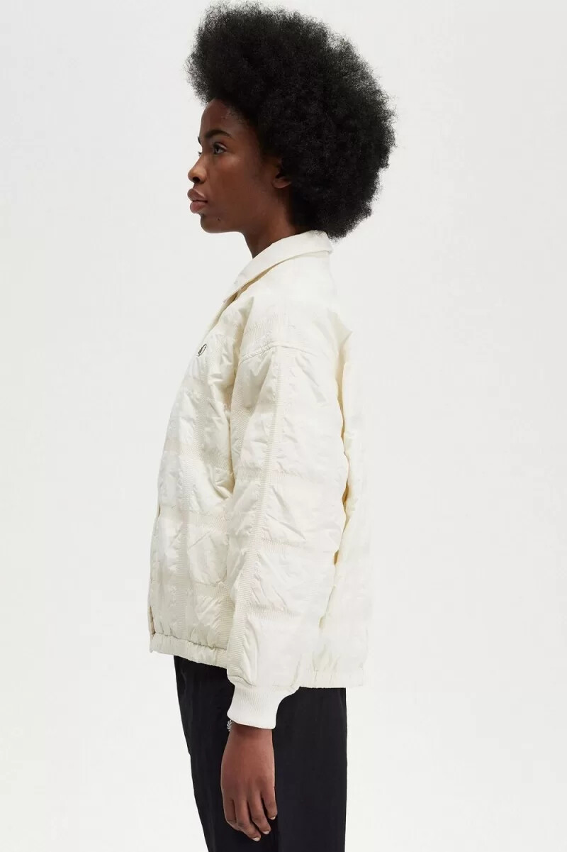chaquetas acolchadas fred perry para mujer en beige