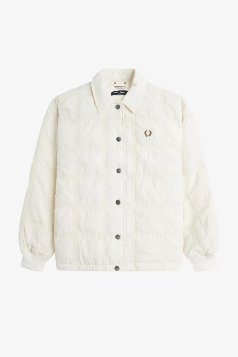 chaquetas acolchadas fred perry para mujer en beige
