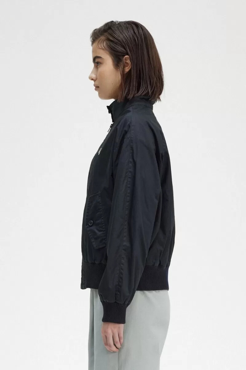 chaquetas fred perry batwing con cremallera para mujer color azul marino