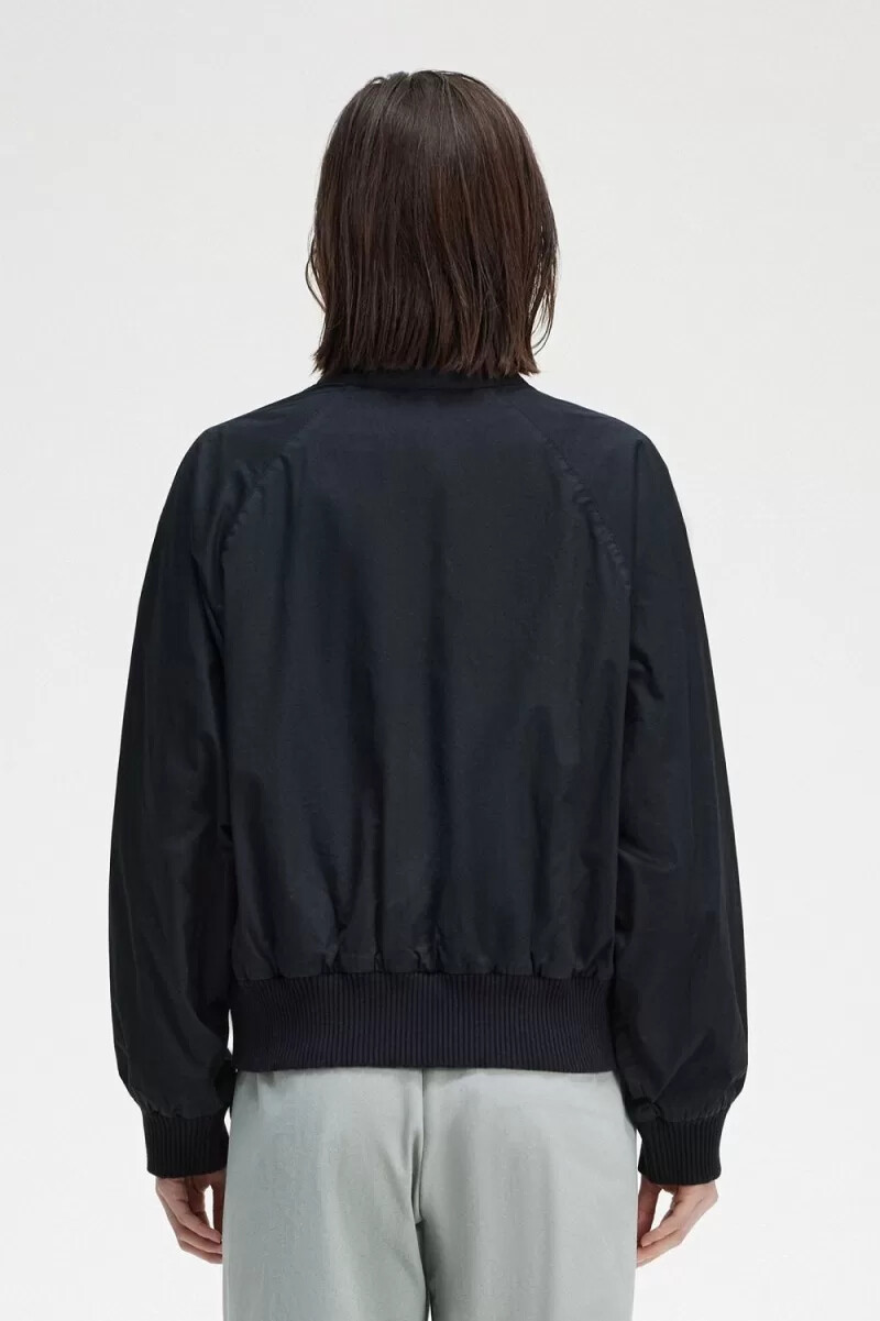 chaquetas fred perry batwing con cremallera para mujer color azul marino