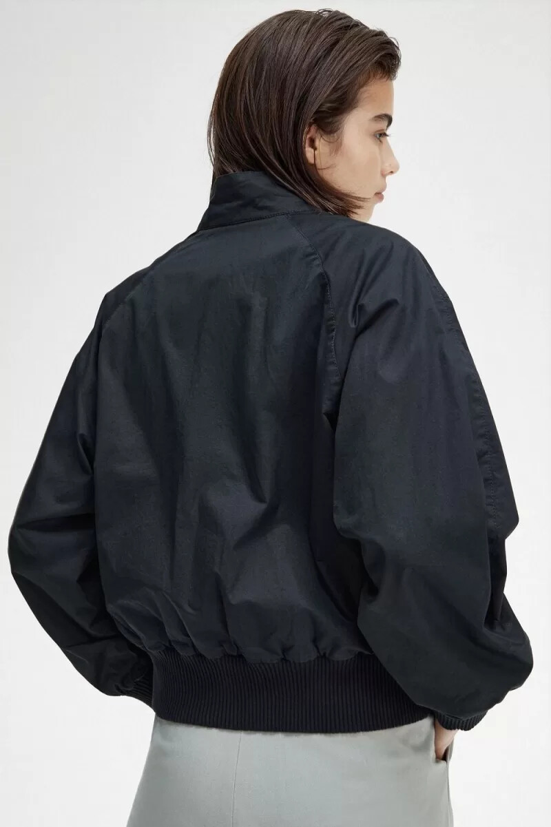 chaquetas fred perry batwing con cremallera para mujer color azul marino