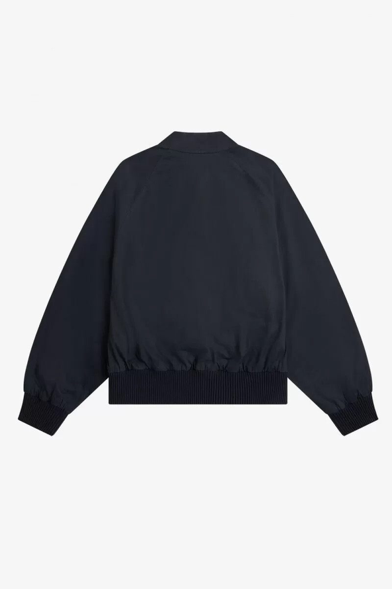 chaquetas fred perry batwing con cremallera para mujer color azul marino