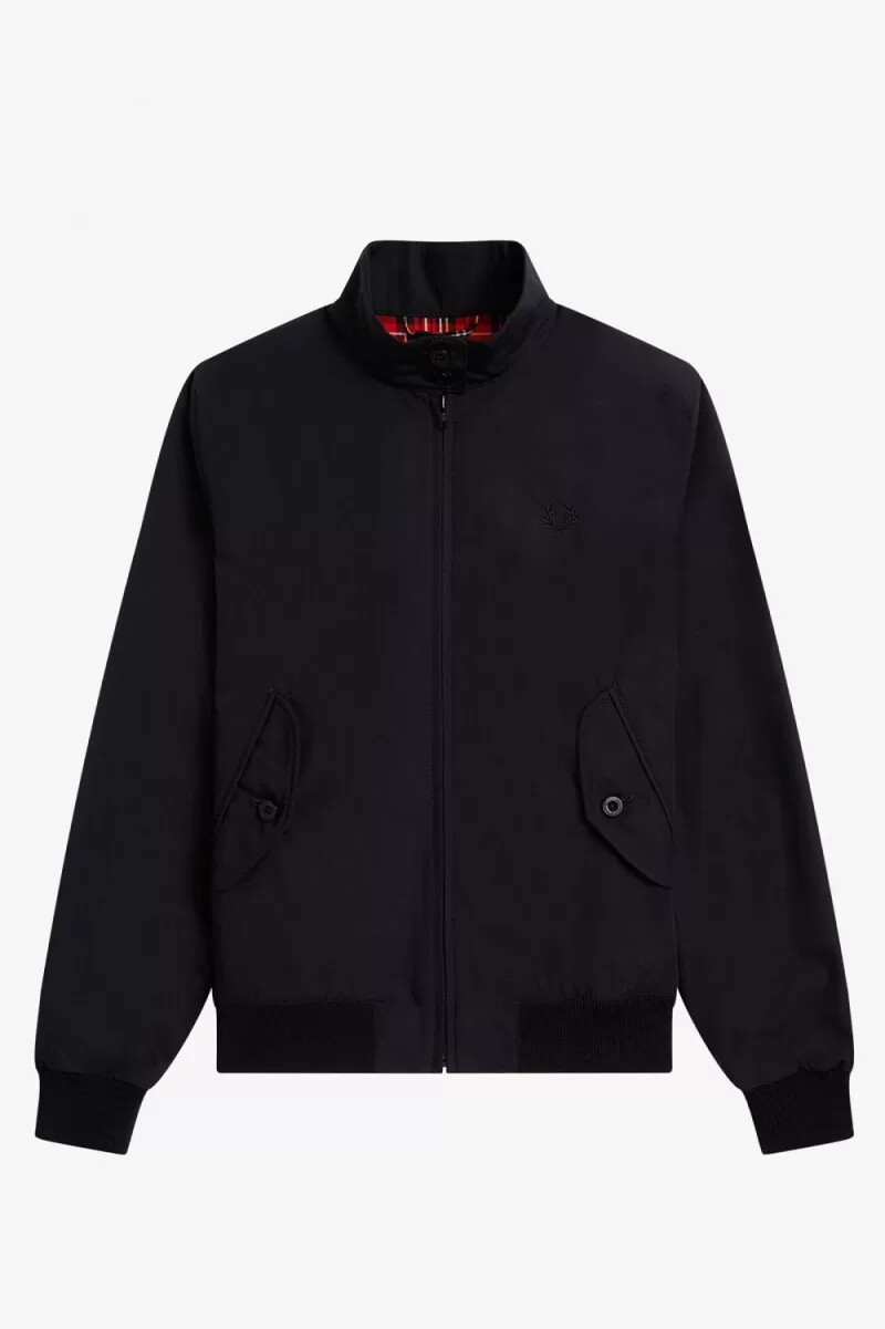 chaquetas fred perry harrington para mujer negras