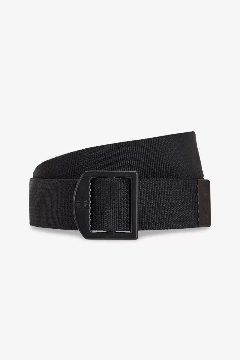 cinturones fred perry webbing para hombre negros