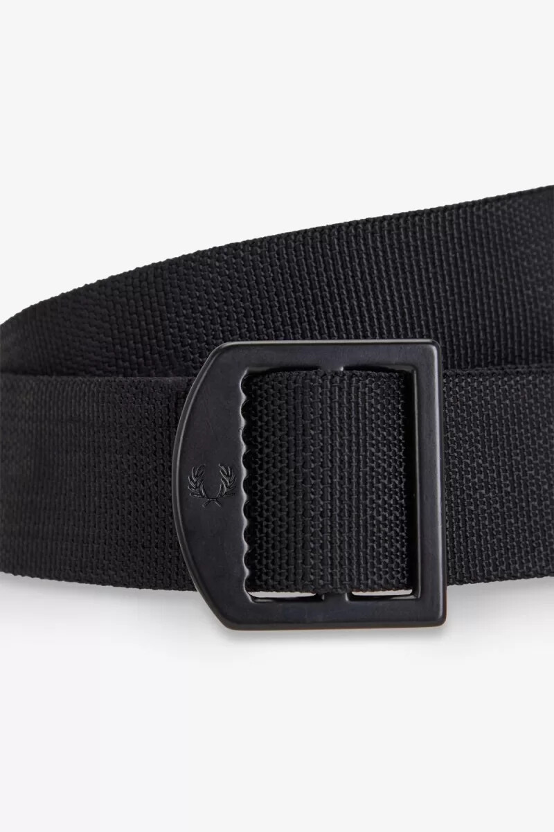 cinturones fred perry webbing para hombre negros