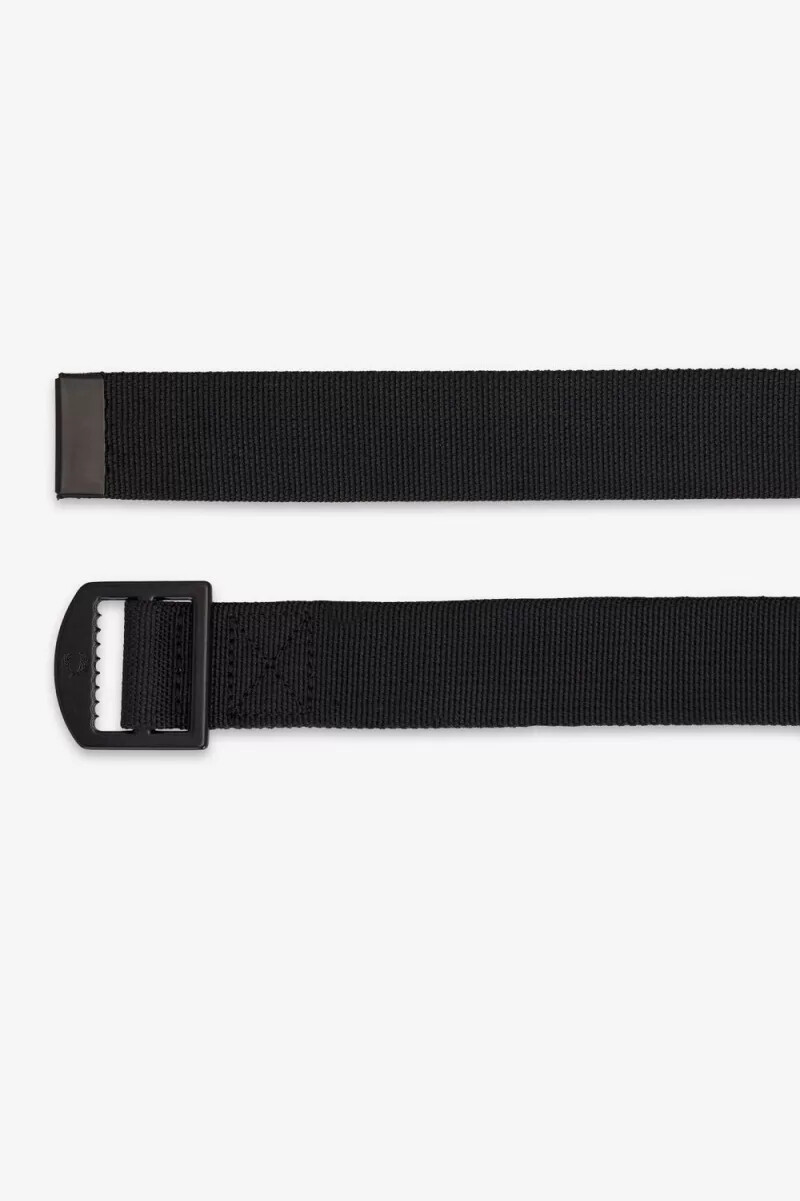 cinturones fred perry webbing para hombre negros