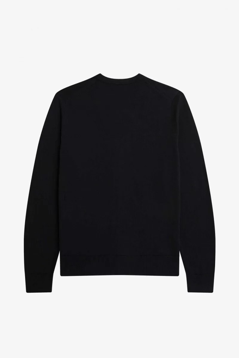 cárdigan clásico fred perry para hombre color negro