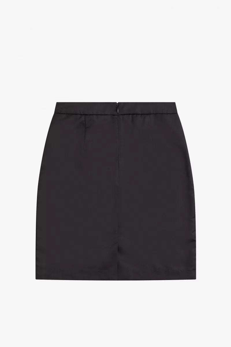 faldas negras con detalle de cremallera para mujer de fred perry