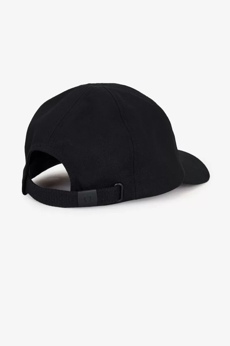 gorras de sarga con estampado gráfico de fred perry para hombre color negro y gris cálido