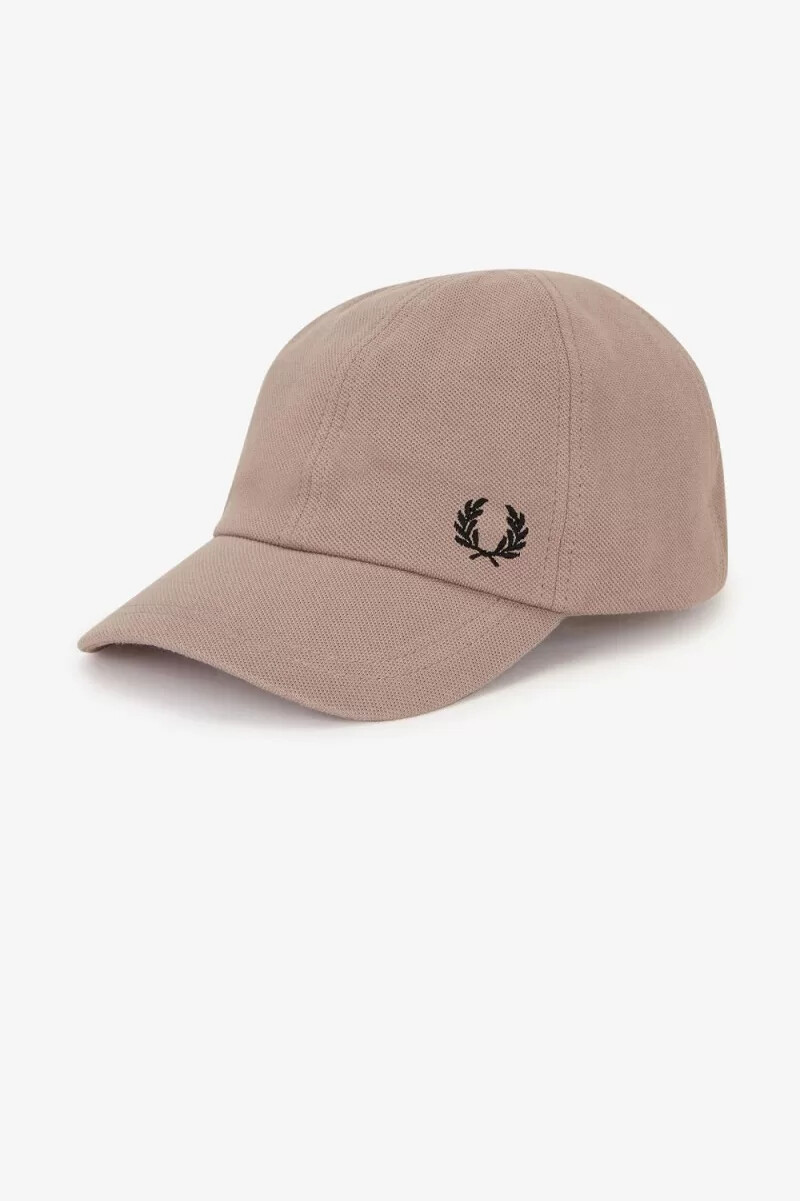 gorras clásicas de piqué fred perry para hombre color rosa oscuro y negro