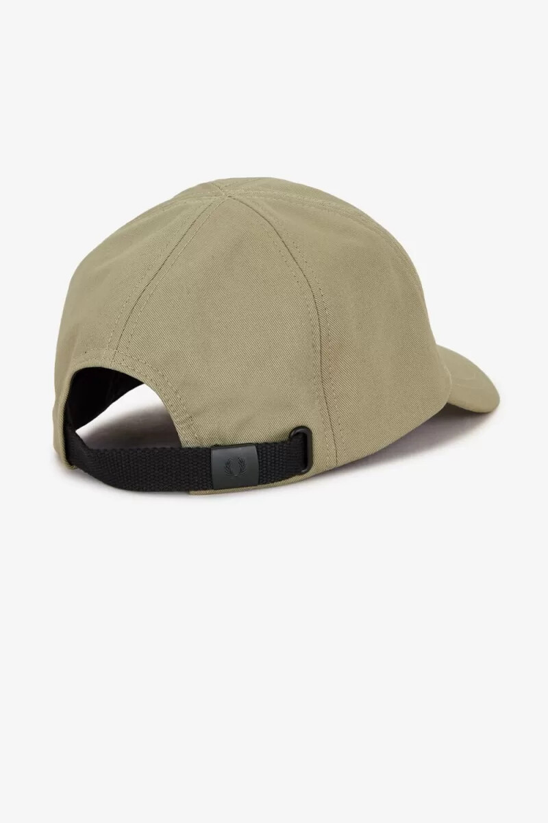 gorras de sarga con estampado gráfico de fred perry para hombre color gris cálido