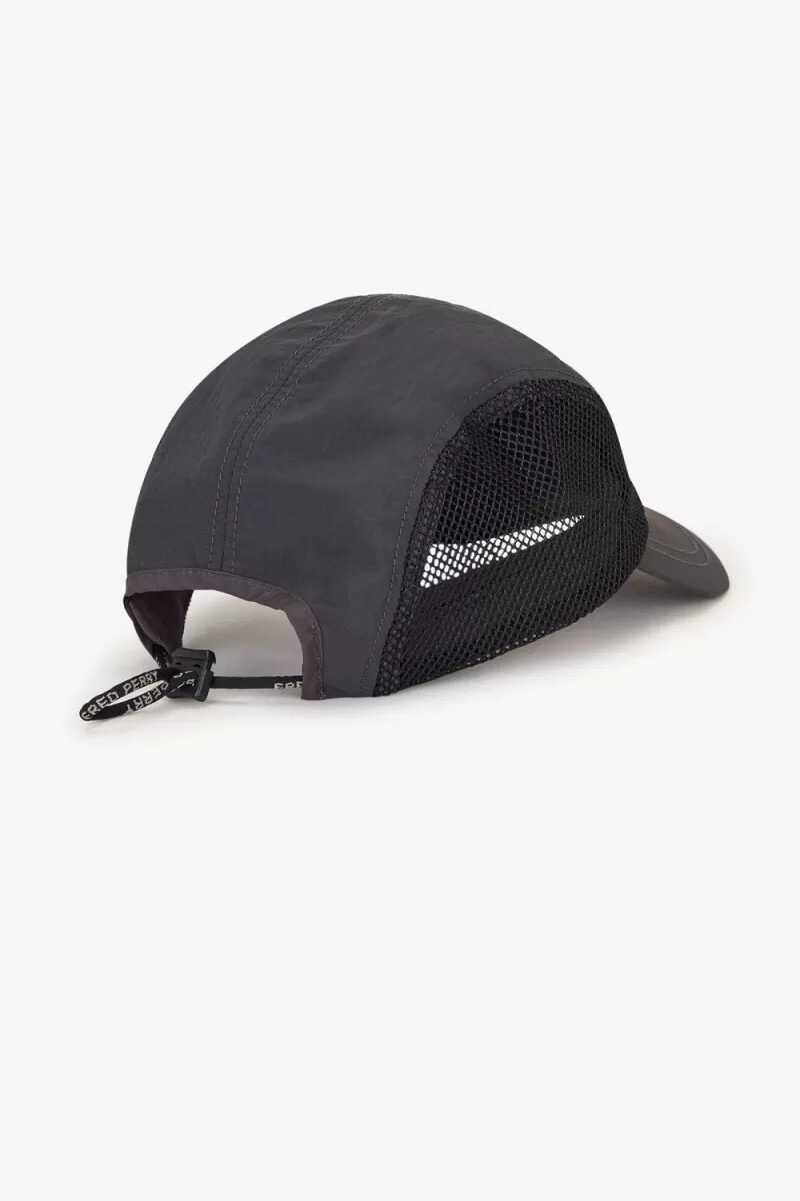 gorra fred perry de malla de nailon arrugado para hombre color gris ancla