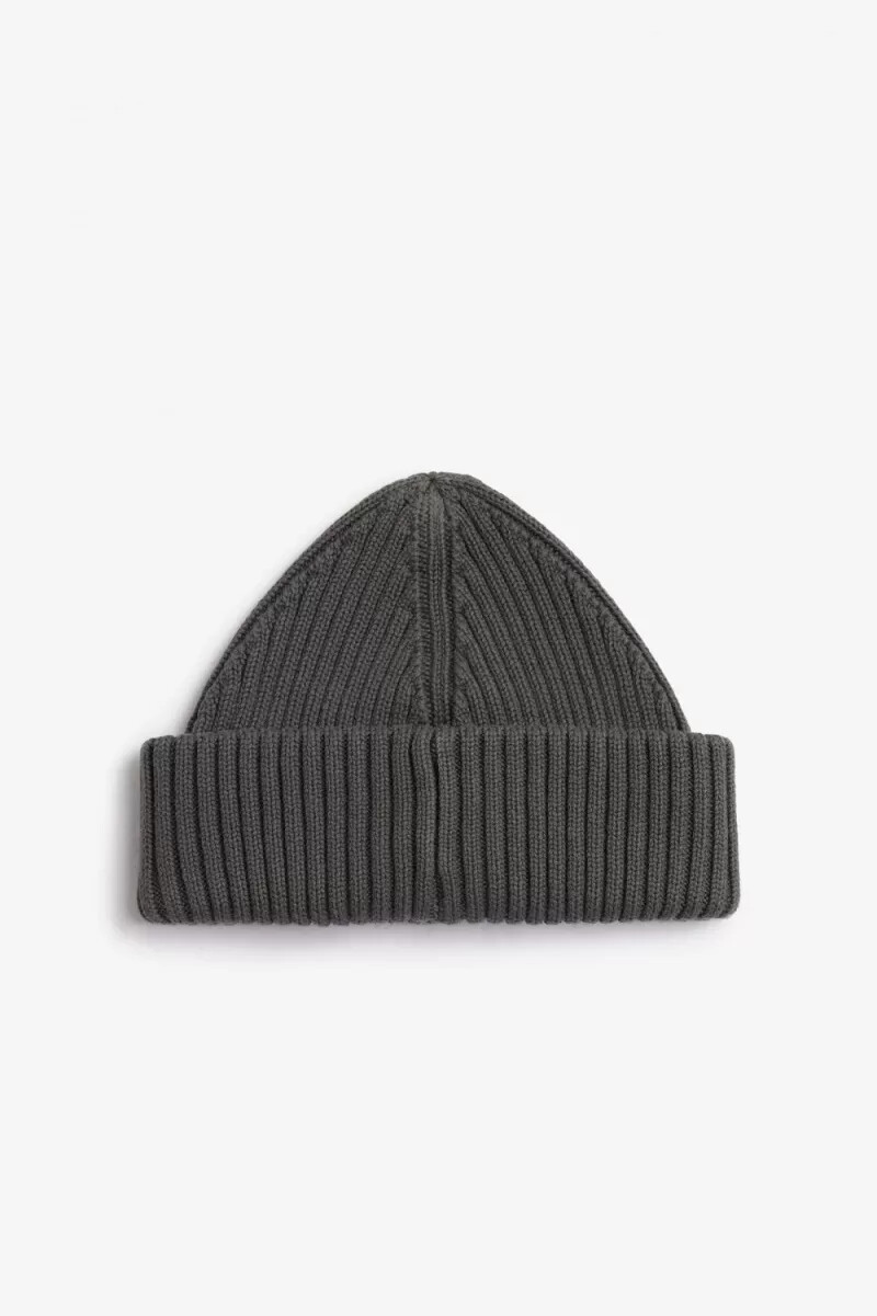 gorras de hombre acanaladas con parche de la marca fred perry en verde campo y negro