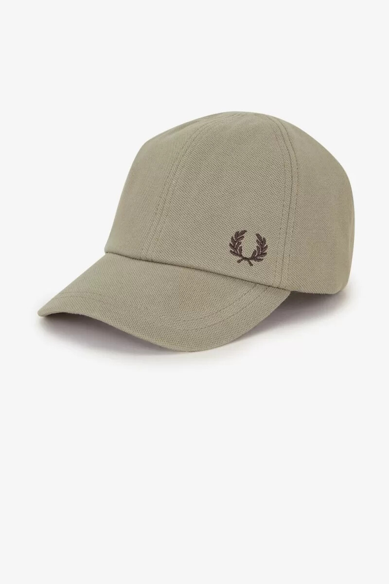 gorras clásicas de piqué fred perry para hombre gris cálido rojo oscuro
