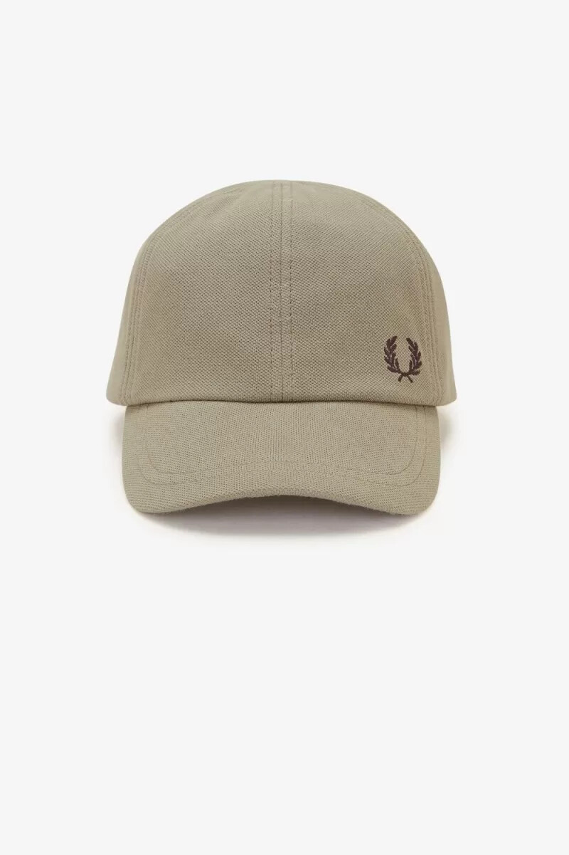 gorras clásicas de piqué fred perry para hombre gris cálido rojo oscuro