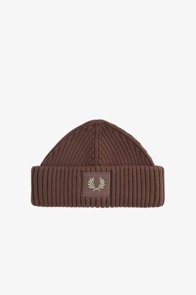 gorras fred perry cotton rib para hombre color rojo oscuro y gris cálido