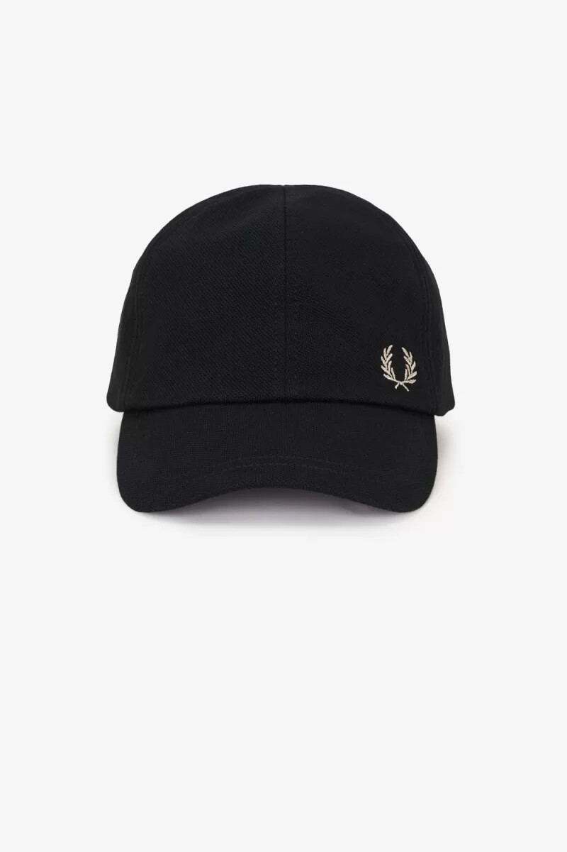 gorras clásicas de piqué fred perry para hombre color negro y verde