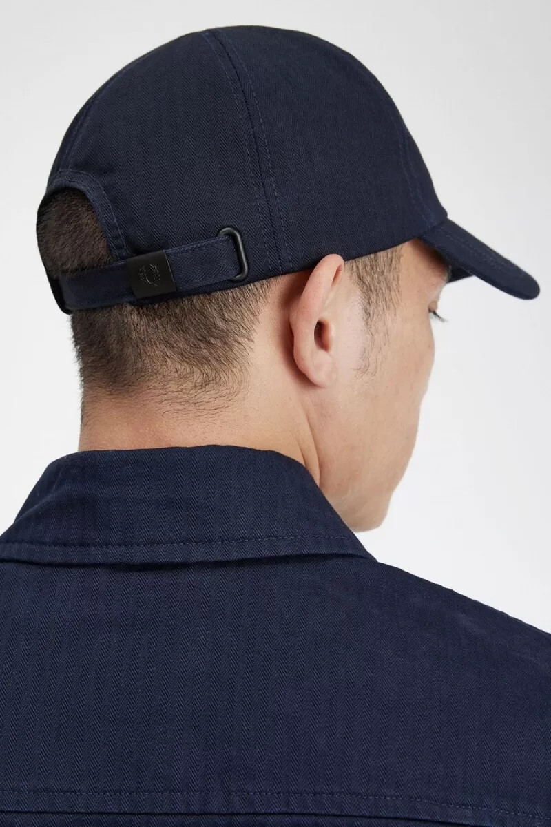 gorras fred perry herringbone para hombre azul marino
